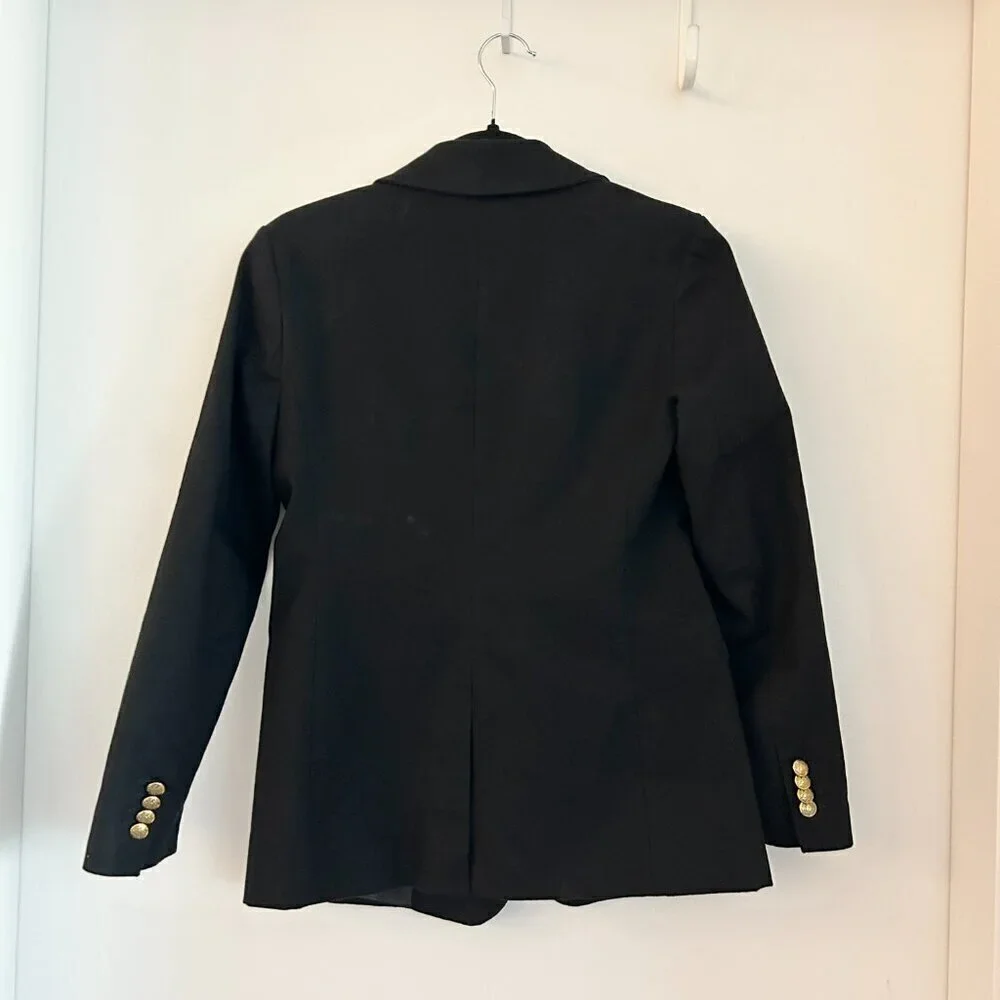 Banana Republic Women's Double Breasted Cadet Blazer in Black Size 4